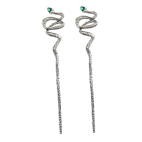 BELLIFFY 2stücke Schlangenhaaraccessoires Aus Zinklegierung Haarstäbe Mit Strass Für Langes Haar Minimalistischer Damen-schmuck Cosplay-accessoires Haargabel Für Besondere Anlässe BELLIFFY 2stücke Schlangenhaaraccessoires Aus Zinklegierung Haarstäbe Mit Strass Für Langes Haar Minimalistischer Damen-schmuck Cosplay-accessoires Haargabel Für Besondere Anlässe von BELLIFFY