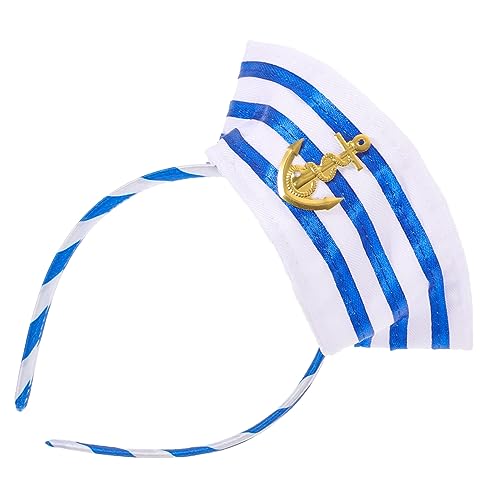 BELLIFFY Kapitänsmützen-stirnband Matrosenmützen-haarreifen Yachthut-stirnbänder Für Cosplay-kostümzubehör Party-accessoires Segelparty-ausrüstung von BELLIFFY