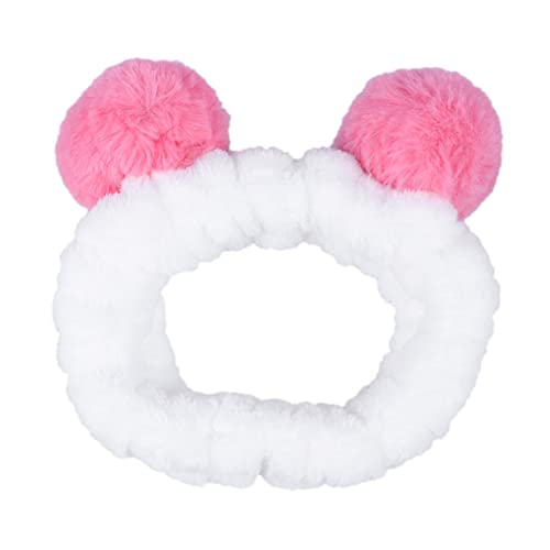 BELLIFFY Panda-ohr Haarband Für Damen Elastisches Stirnband Für Gesichtspflege Und Alltag Für Partys Und Sportliche Aktivitäten Wassermelonrot von BELLIFFY