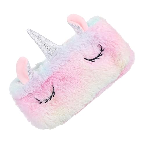 BELLIFFY Plüsch-federmäppchen Für Jungen Und Mädchen Multifunktionale Schreibwarenaufbewahrung Reißverschluss Flauschige Make-up-Tasche Für Unterwegs Einhorn-Regenbogen-Design von BELLIFFY