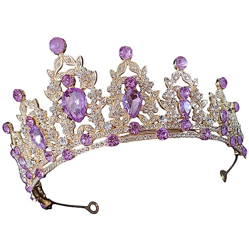 BELLIFFY Bridal Damenkrone Haarschmuck Göttinnen Kopfschmuck Kronen Und Diademe Haarschmuck Ton Accessoires Brautkostümkrone Strass Haarschmuck Brautschmuck Prinzessinnenkrone von BELLIFFY