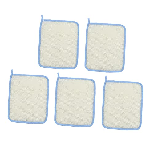BELLIFFY 5stücke Peeling-waschlappen Aus Nylon Peeling-badetuch Für Körper Und Gesicht Schnelltrocknend Mit Verstärkten Kanten Gegen Ausfransen von BELLIFFY