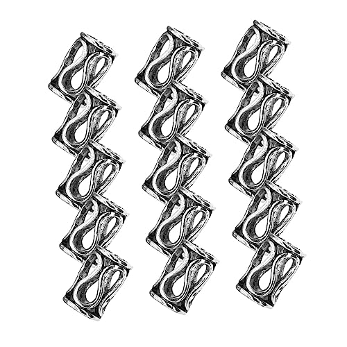 BELLIFFY 15stücke Teiliges Dreadlocks Schmuckset Aus Silber Vintage Haarschmuck Für Zöpfe Haarschnallen Und Dreadlock-perlen Für Kreative Frisuren Und Persönliche Styles von BELLIFFY