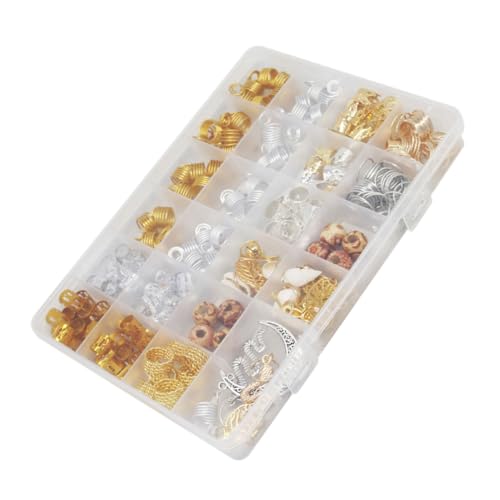 BELLIFFY Haarmanschetten Satz Metall Dreadlock-ringe Diy Haarschmuck Für Zöpfe Kopfschmuck Accessoires von BELLIFFY