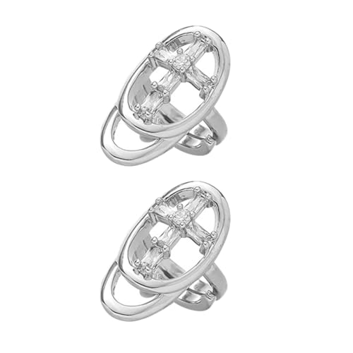 BELLIFFY Glänzender Fingernagelring Mit Zirkonia-intarsien Dekorativer Armbandschmuck Exquisiter Handschmuck Für Damen von BELLIFFY