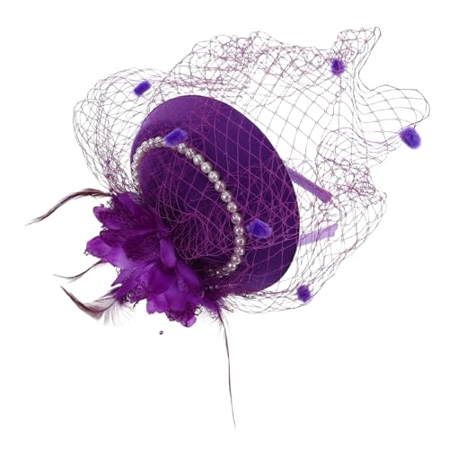 BELLIFFY Fascinator Hut Haarspangen Mit Netzschleier Kleine Teeparty Hüte Haarklammern Für Hochzeiten Teepartys Aufführungen Feiern Haar Accessoires von BELLIFFY
