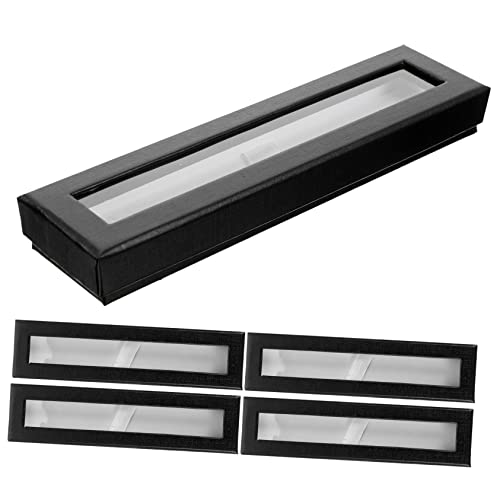 BELLIFFY 5stücke Leerer Stiftboxen Mit Klarsichtfenster Papier-stifte-Organizer Für Kugelschreiber Bleistifte Geschenkverpackung Für Schule Büro Und Besondere Anlässe von BELLIFFY