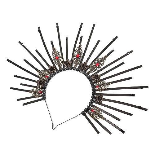 BELLIFFY Gothic Krone Haarband für Erwachsene und Teenager Cosplay Accessoire für Halloween und Partys Leicht und Bequem Modisches Kopfstück mit Glitzerndem Design von BELLIFFY