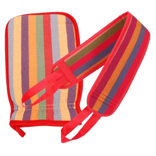 BELLIFFY Griff-rückenduschbürste Körperschrubber Peeling-badetuch Dusch-rückenschrubber Für Damen Und Herren Sanftes Material von BELLIFFY