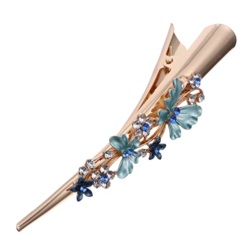 BELLIFFY Großer Metall Duckbill Clip Mit Blumen-design Retro Haarschmuck Für Damen Rutschfeste Haarspange Zur Verschönerung Ihrer Frisur Für Verschiedene Anlässe Leicht Und Komfortabel von BELLIFFY