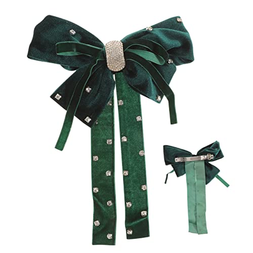 BELLIFFY Rhinestone Haarspange Mit Langem Samtband Und Eleganter Schleife Für Hochzeiten Und Besondere Anlässe Perfektes Accessoire Für Mädchen Und Damen von BELLIFFY