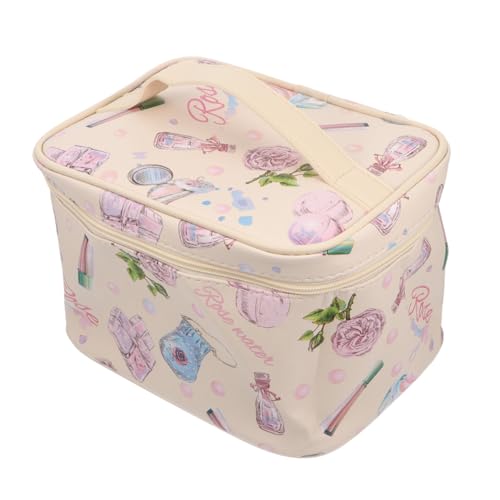 BELLIFFY Große Multifunktionale Pu Kosmetiktasche Für Wasserabweisend Mit Pinselhalter Für Make-up Toilettenartikel Und Für Damen Und Mädchen von BELLIFFY