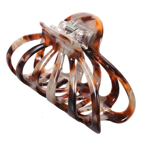 BELLIFFY Große Haarklammer Für Damen Stabiler Haarclip Im Leopardenmuster Für Dickeres Und Für Hochzeiten Partys Und Alltag Langlebig Und Rutschfest von BELLIFFY