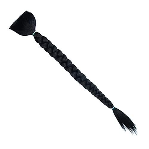 BELLIFFY Synthetische Zopf-Pferdeschwanz-Verlängerung hitzebeständige Haarverlängerung für Frauen schwarzes Pferdeschwanz-Haarteil stilvolle und vielseitige Perücke von BELLIFFY