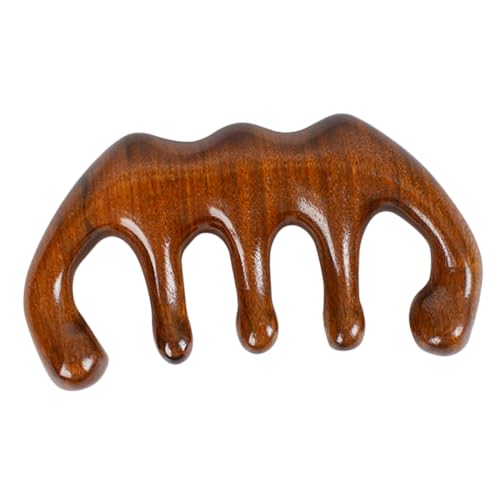 BELLIFFY Grüner Sandelholz Haarkamm Breitzahnig Kopfhautmassagekamm Entspannend Statikfrei für Männer und Lockiges Haar Durchblutung und Kopfschmerzlinderung von BELLIFFY