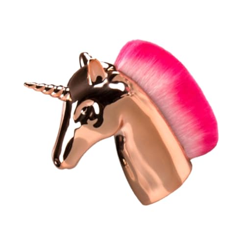 BELLIFFY 1stück Make-up Pinsel Mit Goldenem Griff Und Rosa Borsten Für Und Mädchen Professioneller Puder Und Foundation-pinsel Für Make-up Praktischer Tasche von BELLIFFY