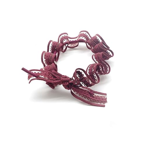 BELLIFFY 6 Stück Elastische Haargummis Mit Schleife Spitzenschleife Haarring Seil Für Mädchen von BELLIFFY