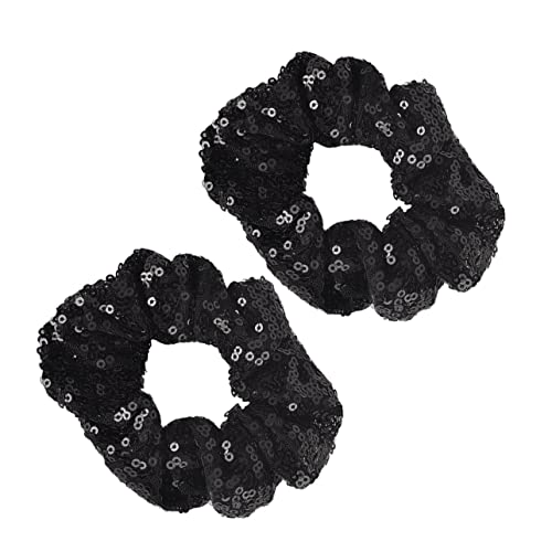 BELLIFFY 2 Stück Weihnachts-haargummis Mit Fluoreszierenden Pailletten Dehnbare Haarschmuck Für Damen von BELLIFFY