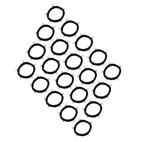 BELLIFFY 20stücke Einfache Perle Haarband Elastisch Pferdeschwanzhalter Perlenhaarseil Haarschmuck Für Mädchen von BELLIFFY