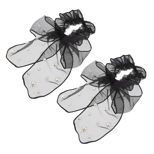 BELLIFFY 2stücke Elastische Haargummis Mit Schleifen-design Für Frauen Und Mädchen Hohe Elastizität Süßes Punktmuster Vielseitige Haaraccessoires Für Weihnachten Und Besondere von BELLIFFY