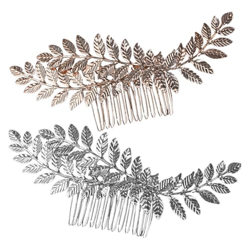 BELLIFFY 2stücke Braut Haarschmuck Teiliges Haarteil Mit Metallischen Design Für Hochzeiten Partys Und Festliche Anlässe Und Elegante Haarspangen Für Frauen Und Mädchen von BELLIFFY