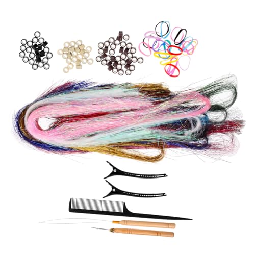 BELLIFFY Haarlametta Frauen Glitzersträhnen Haarverlängerungen Einfach Anzuwenden Für Party Halloween Cosplay Und Freizeitaktivitäten von BELLIFFY