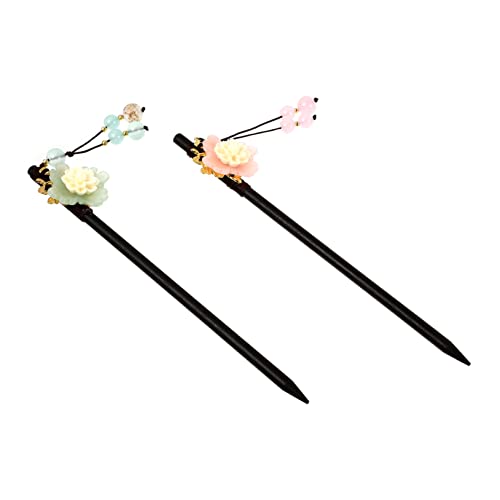 BELLIFFY Haarnadel Im Chinesischen Stil 2 Stück Blumen-haarstab-essstäbchen Haarknotenhalter Für Frauen Mädchen Teenager Modeaccessoire von BELLIFFY