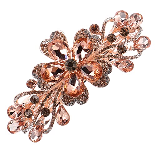 BELLIFFY Blumen Haarspange Für Damen Mit Strass Haarnadel Federhaarspange Als Haarschmuck Ästhetischer Haar Clip Für Verschiedene Frisuren Und Anlässe von BELLIFFY