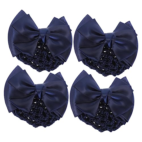 BELLIFFY 4stücke Haarnetz-clip Mit Schleife Für Frauen Und Mädchen Dekoratives Dutt-haarnetz Haarspange Tägliche Haardekoration Und Tanz von BELLIFFY