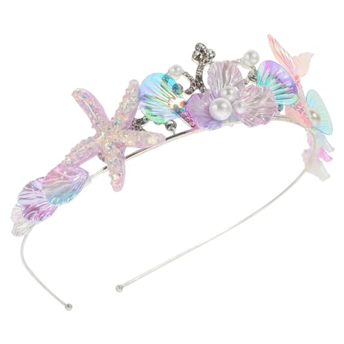 BELLIFFY Muschel Haaraccessoire Meerjungfrau Cosplay Stirnband Haarschmuck Mit Strasssteinen Für Halloween Karneval Party Dekoration von BELLIFFY