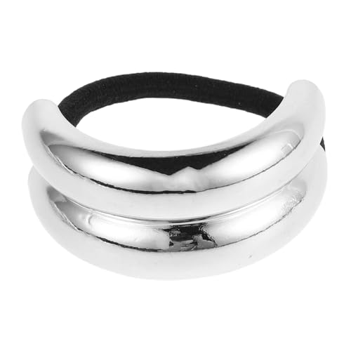BELLIFFY Elastische Haargummis Aus Metall Geometrisch Für Mädchen Und Frau Haarschmuck Stirnband Accessoire Für Hochzeit Und Alltag Ring Mit Verschluss von BELLIFFY