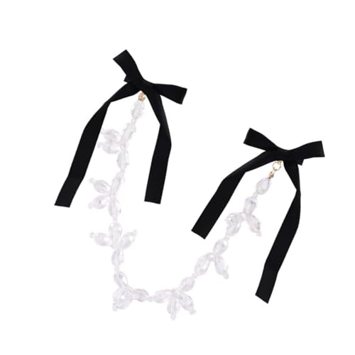 BELLIFFY Große Hintere Haarschleife Mit Schleifenspange Baumelnden Ketten Und Haarnadel Für Frauen Und Mädchen Für Partys Zeremonien Und Alltag von BELLIFFY