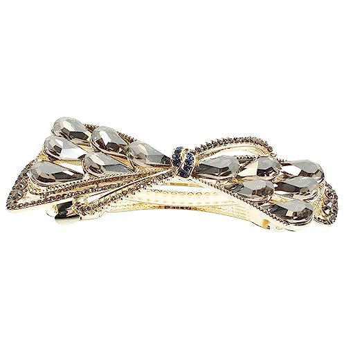 BELLIFFY Haarspange Mit Strasssteinen Für Damen Hochzeitsschmuck Aus Funkelnde Haarklammer Für Formelle Anlässe von BELLIFFY