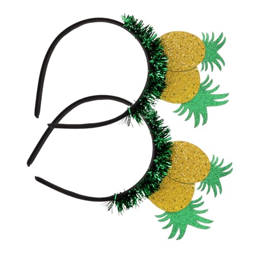 BELLIFFY Hawaiianisches Ananas Stirnband 2er Satz Kopfbedeckung Für Party Hochzeit Outdoor Accessoires von BELLIFFY