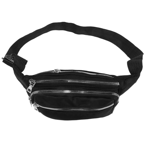 BELLIFFY Outdoor-gürteltasche Für Herren Große Kapazität Hüfttasche Mehrere Taschen Oxford-Stoff Für Wandersport Schwarz von BELLIFFY