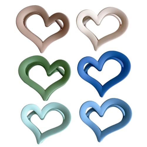BELLIFFY 6stücke Herzförmige Haarklammern Für Damen Klammern Für Dickes Und Dünnes Haar Für Alltag Partys Und Besondere Anlässe von BELLIFFY
