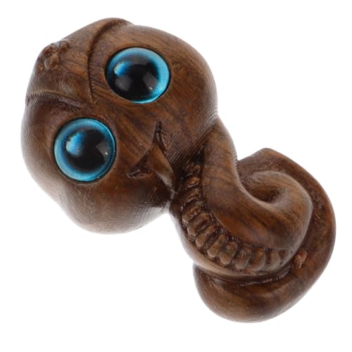 BELLIFFY Holz Schlangenfigur Miniatur Statue Schlange Tierfigur Frühlingsfest-ornament Süß Schmuckaccessoire Glücksbringer von BELLIFFY