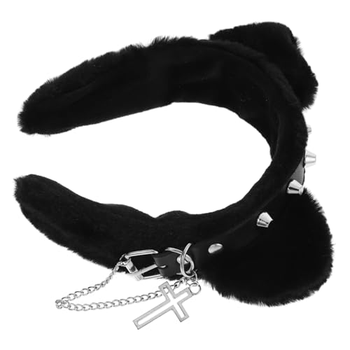 BELLIFFY Katzenohren Haarband Katzenohr Stirnband Für Frauen Katzenohren Cosplay Zubehör Halloween Stirnband Tierohren Kopfbedeckung Leicht Und Angenehm Zu Tragen von BELLIFFY