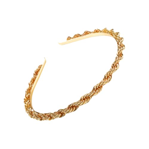 BELLIFFY Stylisches Haaraccessoire Für Frauen Goldene Ketten-metall-stirnbänder Twisted Hairbands Für Partys Und Besondere Anlässe Für Hochzeiten Und Feiern BELLIFFY Stylisches Haaraccessoire Für Frauen Goldene Ketten-metall-stirnbänder Twisted Hairbands Für Partys Und Besondere Anlässe Für Hochzeiten Und Feiern von BELLIFFY