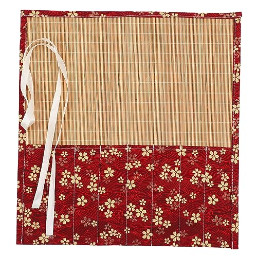 BELLIFFY Kleidersack Storage Pockets Storage Bags stiftbox Aufbewahrungstasche für Pinselstifte Sumi Malpinsel-Organizer Bleistiftverpackung Aufbewahrungstasche für Stifte Stoff rot von BELLIFFY