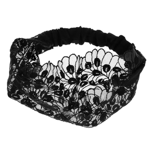 BELLIFFY Blumen-lace Stirnband Für Frauen Breites Rutschfestes Haarband Zum Waschen Des Gesichts Für Kirchliche Anlässe Sanft Und Bequem Umfassende Haarabdeckung von BELLIFFY