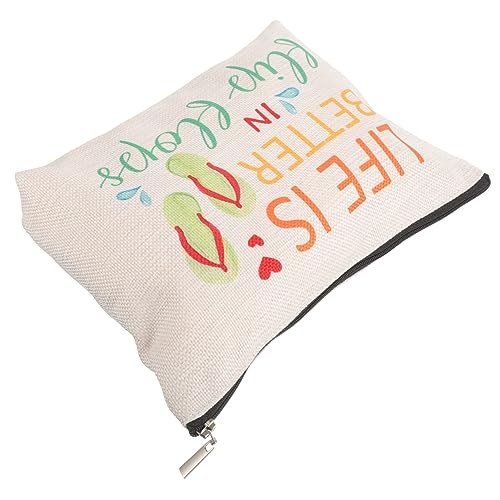 BELLIFFY Kosmetikbeutel Mit Reißverschluss Reise-Kosmetiktasche Make-up-Aufbewahrungstasche Organizer Für Damen Aus Baumwoll-leinen Tragbar Für Reisen Und Alltag von BELLIFFY