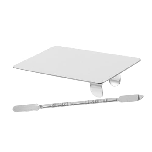 BELLIFFY Kosmetische Mischpalette Aus Edelstahl Nailart-palette Mit Ring Für Foundation Lidschatten Und Nagellack von BELLIFFY