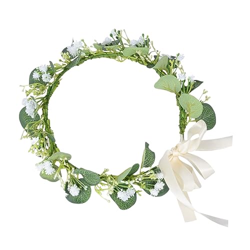 BELLIFFY Kranz Tiara Hochzeitsdekoration Brautkranz Fotografie Kranz Requisiten Hochzeitsblume wampir halloween kopfbedeckung halloween braut kopfschmuck künstliches Kranz-Stirnband Stoff von BELLIFFY