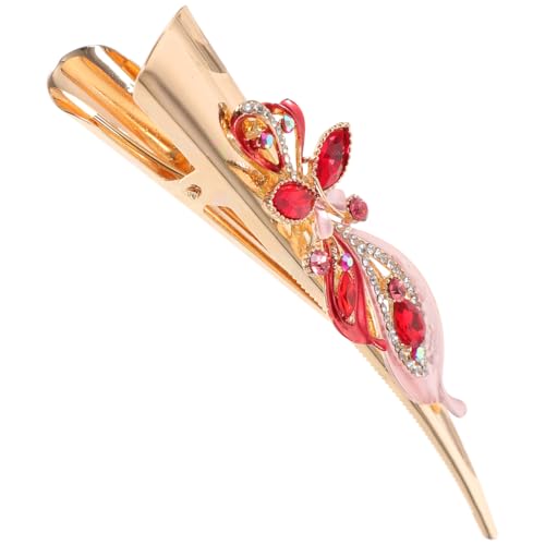 BELLIFFY Entenschnabel Haarklammer Vintage Haarschmuck Für Damen Dekorative Haarspange Mit Strass Für Hochzeiten Partys Und Alltag Elegantes Accessoire von BELLIFFY