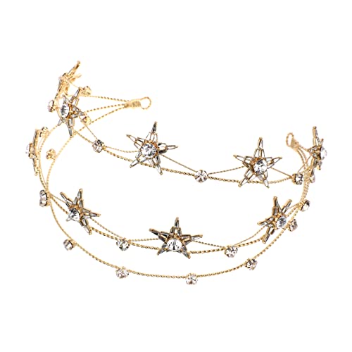 BELLIFFY Brautkrone Hochzeit Stirnband Mit Legierungssternen Haarschmuck Tiara Frauenkopfschmuck BELLIFFY Brautkrone Hochzeit Stirnband Mit Legierungssternen Haarschmuck Tiara Frauenkopfschmuck von BELLIFFY
