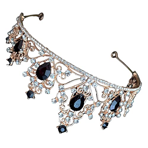 BELLIFFY Krone wedding hair accessories brauthaatschmuck wedding gastgeschenke Hochzeitsdiademe für die Braut Hochzeitskopfschmuck braut kopfschmuck Hochzeit Braut Tiara Zinklegierung Black von BELLIFFY