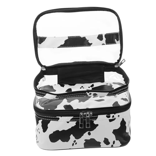 BELLIFFY Kosmetiktasche Organizer Travel Tasche Mit Kuhmuster Tragbare Aufbewahrungstasche Für Make-up Und Körperpflegeprodukte von BELLIFFY