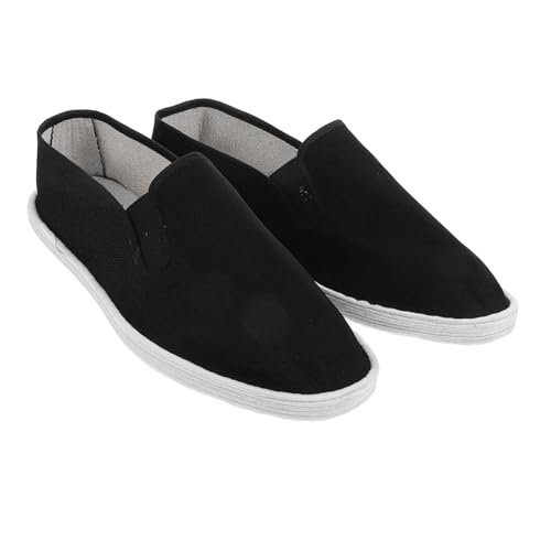 BELLIFFY Kung Fu Schuhe Herren Traditionelle Chinesische Martial Arts Stoffschuhe Atmungsaktiv Gepolsterte Sohle rutschfest für Training Tai Chi und Alltag von BELLIFFY