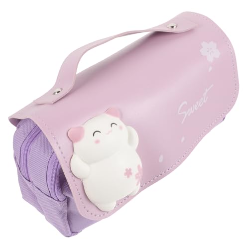 BELLIFFY Kawaii Federmäppchen Aus Canvas Multifunktionales Schreibwarenetui Mit Cartoon Relief-Spielzeug Zur Aufbewahrung Von Stiften Bleistiften Linealen Und Mehr Für Schule Und Büro von BELLIFFY